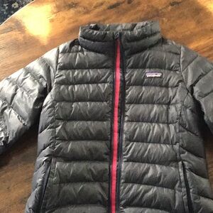 Patagonia Black Puffer Jacket with Red Accents